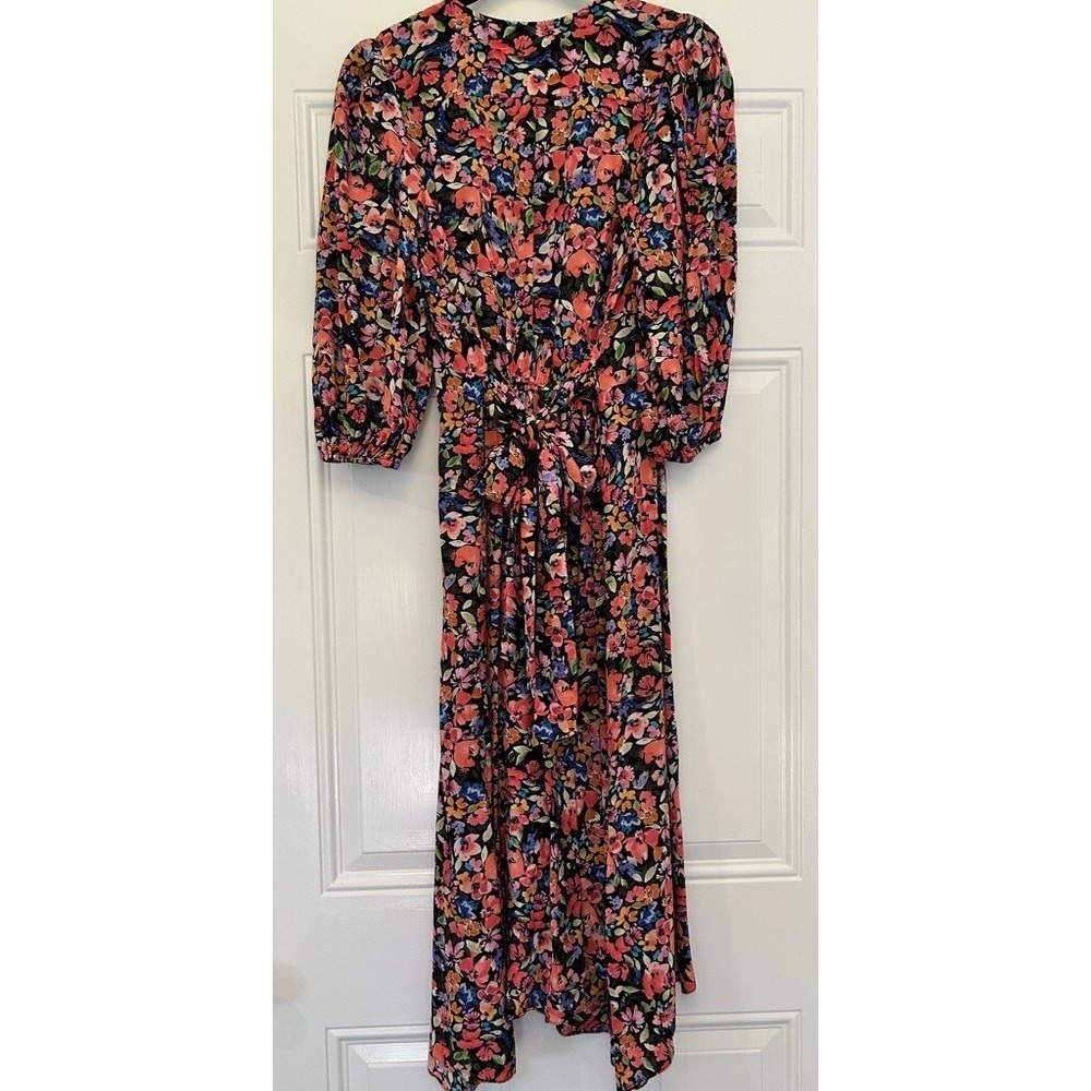 Shoshanna romantic floral whimsy boho puffy sleeve print easter spring dress 4 - Picture 4 of 11